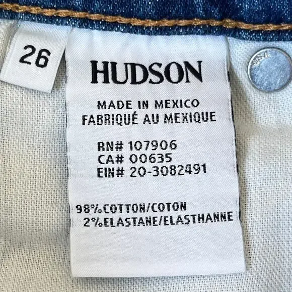 Hudson Weekender Step Hem Distressed Jean Mini Skirt size 26 - Picture 7 of 9